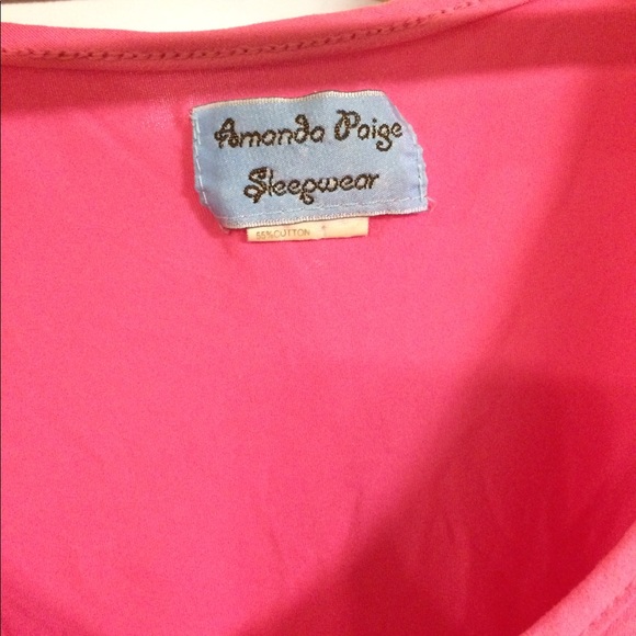 Amanda Paige pink tank stylish soft sleepwear top - Picture 2 of 3